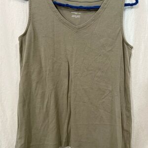 J. Jill Khaki Sleeveless Tank Top